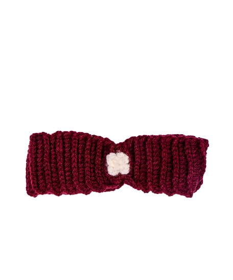 Handmade burgundy and pink hair band - Hair band Dark Pink