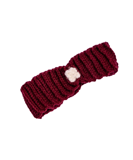 Handmade burgundy and pink hair band - Hair band Dark Pink