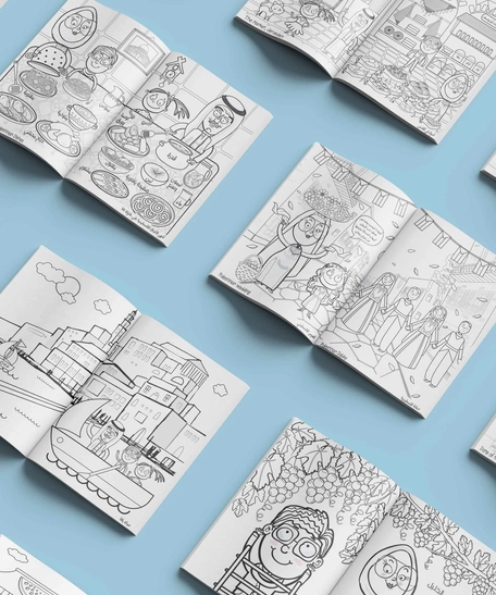  A Cultural Coloring Book for Kids - Discover Palestine Through Coloring and Stickers