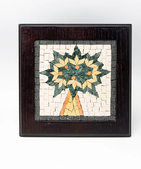 square Tree of Life Mosaic: Handmade Art