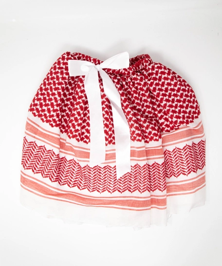 Jordanian-Inspired Skirt and Blouse Set with Jordan Map and Hair Clip