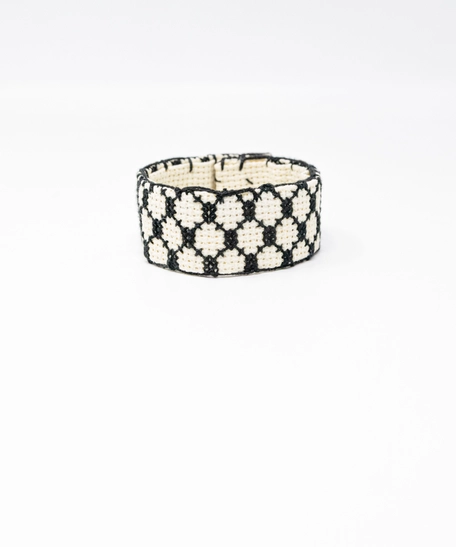Palestinian Keffiyeh Embroidered Bracelet – Authentic & Contemporary