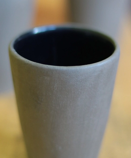 Dark Grey Porcelain Cup Set