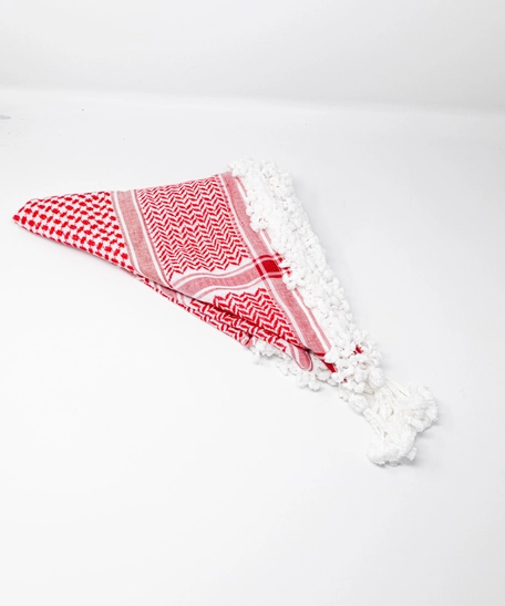 Handmade Jordanian "Hadab" Keffiyeh – Prince-Inspired Regal Elegance