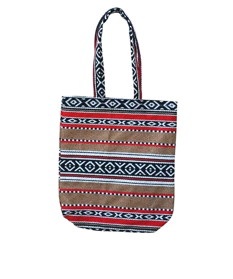 حقيبة يد من قماش السدو – أناقة تراثية بثلاثة تصاميم وألوان - حقيبة يد باللون الأحمر، الأسود، الأخضر، والرمادي