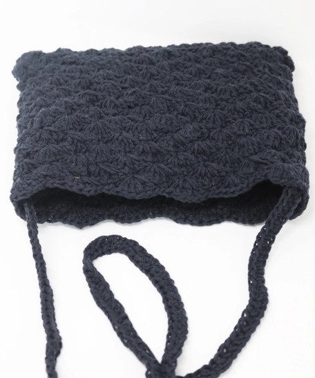 Rectangular Knitted Purse: Black