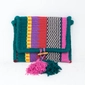 محفظة صوف ملونة - برغندي ورمادي