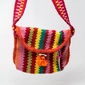 Small Hand Woven Cross Body Bag - Red
