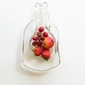 Large white glass platter