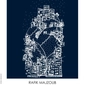 Wall poster with the title "Layl Amman" - large (Navy Blue)