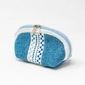  Embroidered Coin Purse: Blue and White