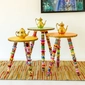 Eclectic Boho Side Table: Green (Large)