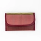 Fabric Wallet (Red with Striped Lid and Gold Accents)