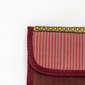 Fabric Wallet (Red with Striped Lid and Gold Accents)