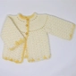 Crochet Baby Sweater: Yellow (Size 9-12 Months)