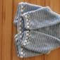 Traditional Crochet Baby Sweater: Light Blue (Size 0-3 Months) 
