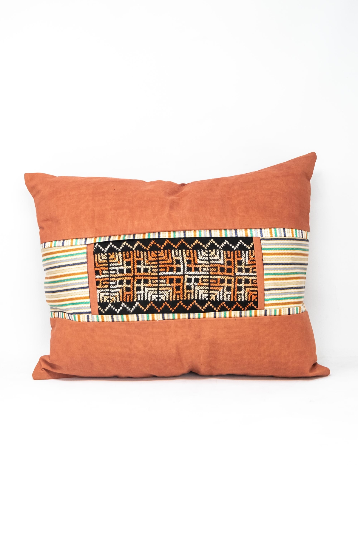 Rectangle Pillow Cover with with Colorful Embroidery Souq Fann