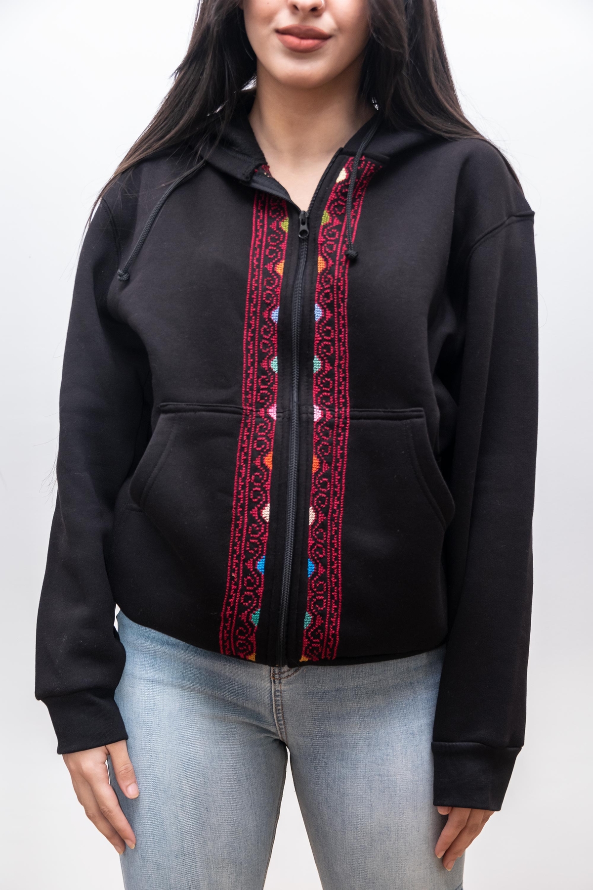 Embroidered Hooded Jacket XL Souq Fann