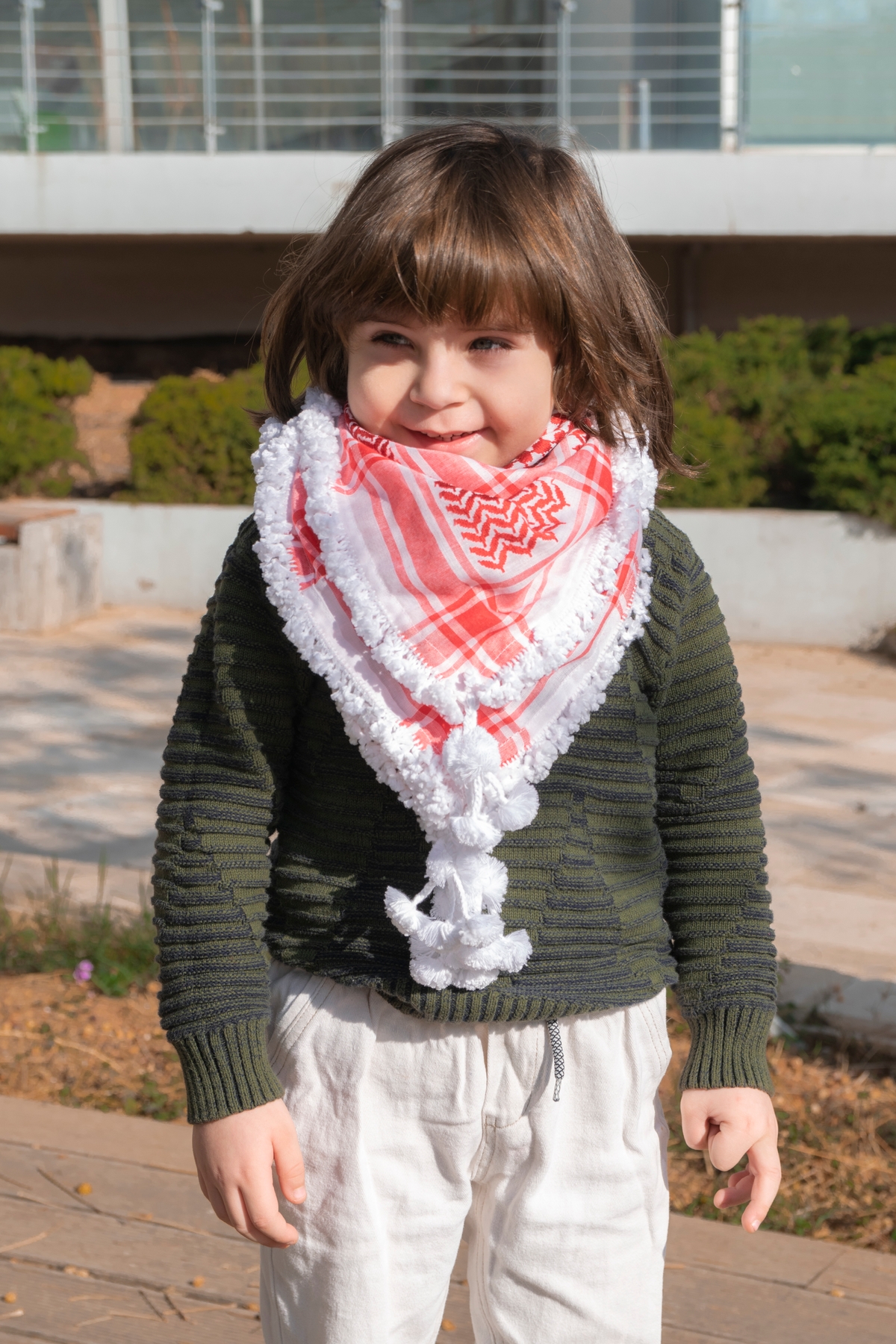Jordanian Shemagh for kids with Royal Hem Souq Fann