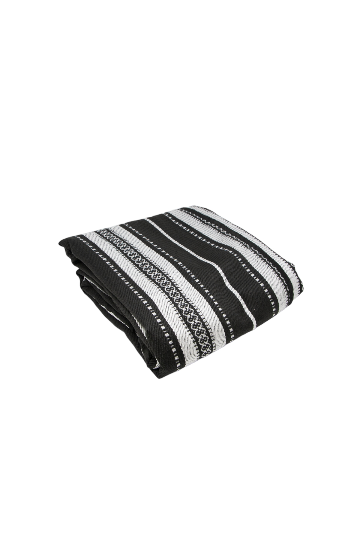 Sadu Fabric Picnic Blanket with Traditional Bedouin Embroidery Black