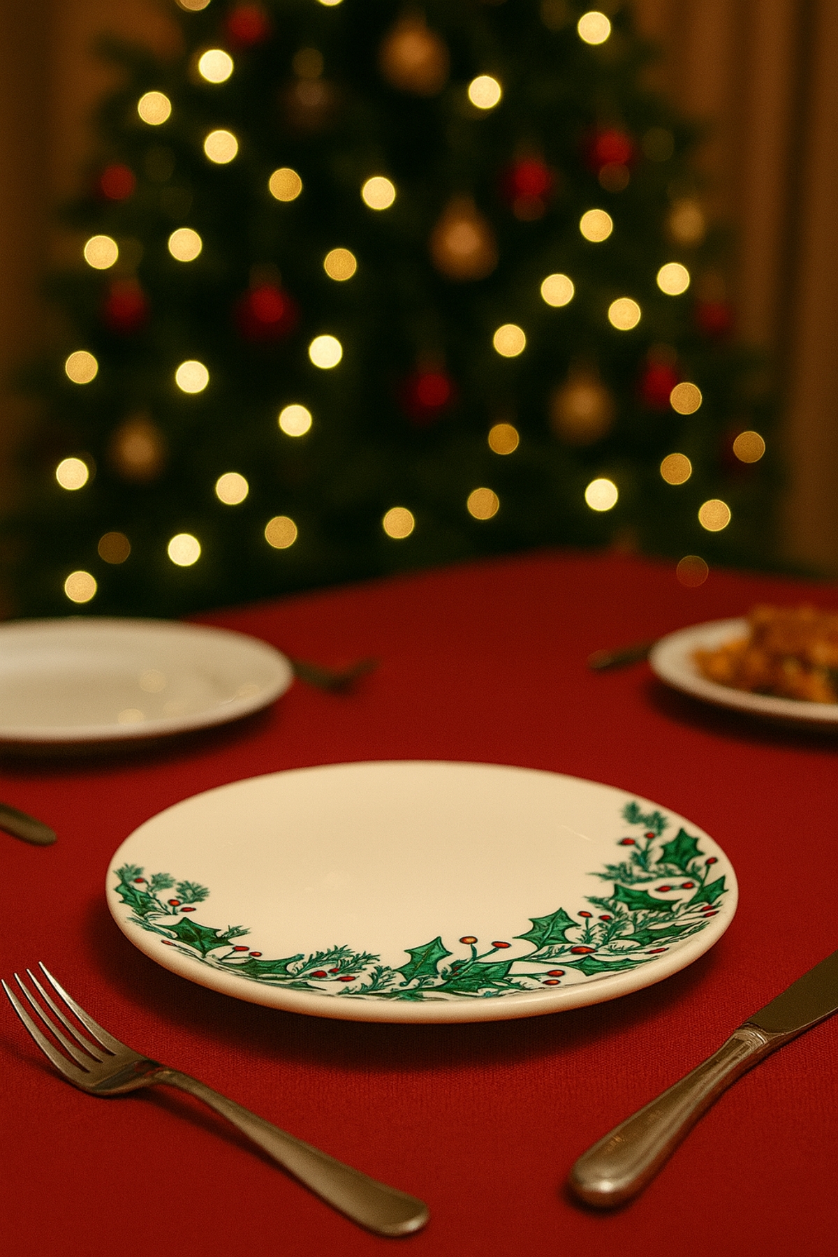 Ceramic Plate with Christmas Design - Souq Fann