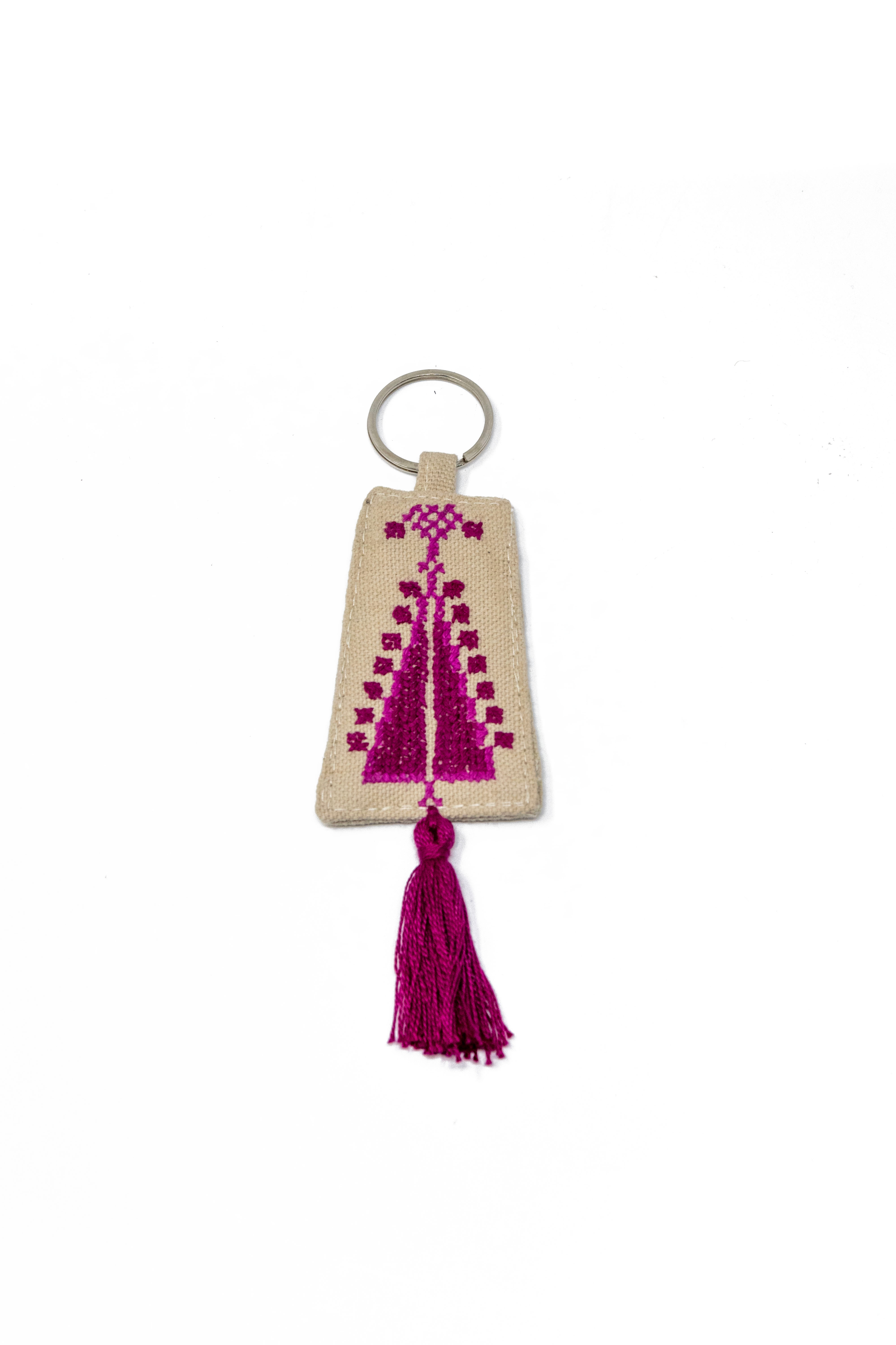 Heritage Keychain with Unique Hand Embroidery Design - Available in Two ...